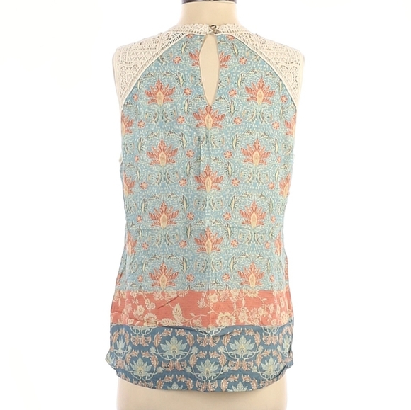 Anthro MAEVE Blue Laced Eleanor Blouse Top sz S - Picture 5 of 10